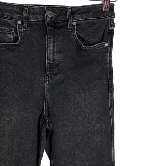 We The Free Black High Rise Jeggings Stretch Raw Hem Free People Jeans 29 - Picture 8 of 16